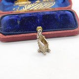 Sterling Silver Traditional Throne Charm Pendant Vintage c1970
