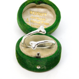 Sterling Silver Novelty Bone Design Open Wrap Around Ring Vintage c1970 Size O