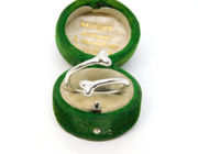 Sterling Silver Novelty Bone Design Open Wrap Around Ring Vintage c1970 Size O