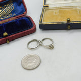 Sterling Silver Engagement and Wedding Ring Duo Charm Pendant Vintage c1970