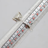 Sterling Silver Modernist Paste Set Dress Ring Vintage c1970 Size Q