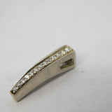Sterling Silver Spinel Set Drop Charm Pendant Vintage c1970