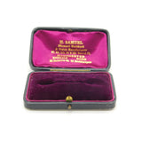 Art Deco Tooled Leather H. Samuel Jewellery Brooch Box Antique c1920s