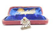Sterling Silver Little Christmas Donkey Charm Pendant Vintage c1970