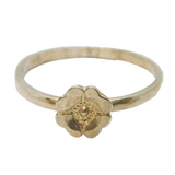 Sterling Silver Daisy Flower Band Dress Ring Vintage c1970 Size L