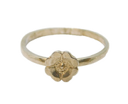 Sterling Silver Daisy Flower Band Dress Ring Vintage c1970 Size L