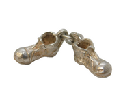 Sterling Silver Little Boots Charm Pendant Vintage c1970s