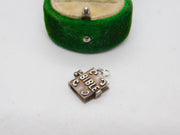 Sterling Silver Holy Bible Opening Charm Pendant Vintage c1970