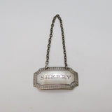 Sterling Silver Sherry Decanter Label Vintage 1984 Birmingham