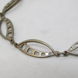 Sterling Silver Modernist Style Panel Bracelet Vintage c1980 London 18cm
