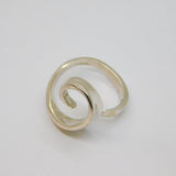 Sterling Silver Swirly Open Band Studio Dress Ring Vintage c1970 Size O 1/2