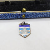 Sterling Silver & Enamel Paignton Charm Pendant Vintage c1970