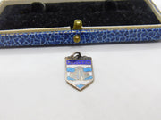 Sterling Silver & Enamel Paignton Charm Pendant Vintage c1970