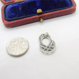 Sterling Silver Celtic Drop Charm Pendant Vintage c1970