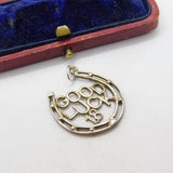 Sterling Silver 18th Birthday Good Luck Horseshoe Charm Pendant Vintage c1970