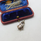 Sterling Silver Wise Owl Proffesor Charm Pendant Vintage c1970