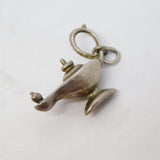 Sterling Silver Aladdin's Lamp Charm Pendant Vintage c1970