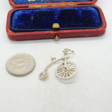Sterling Silver Nuvo Penny Farthing Charm Pendant Vintage c1970