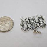 Sterling Silver Three Children Group Charm Pendant Vintage c1970
