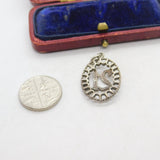 Sterling Silver Lucky 21st Charm Pendant Vintage c1970