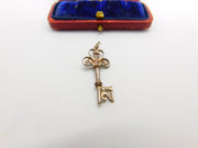 Sterling Silver Commemorative 21st Birthday Key Charm Pendant Vintage c1970