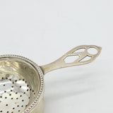 Mid-Century Sterling Silver Tea Strainer on Bowl Vintage 1961 Birmingham
