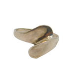 Sterling Silver Modernist Curved Front Dress Band Ring Vintage c1990 Size M