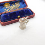 Sterling Silver Opening Beer Stein Charm Pendant Vintage c1970