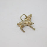 Sterling Silver Standing Deer Charm Pendant Vintage c1970