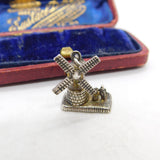 Sterling Silver Dutch Windmill Charm Pendant Vintage c1970