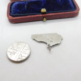 Sterling Silver State of Kentucky USA Charm Pendant Vintage c1970