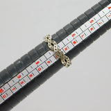 Sterling Silver Dotty Design Braided Band Ring Vintage c1970 Size O