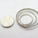 Sterling Silver Modernist Diamond Paste Circle Charm Pendant Vintage c1970