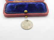 Sterling Silver Authentic Threepence Charm Pendant 1935