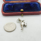 Sterling Silver Kangaroo Animal Charm Pendant Vintage c1970