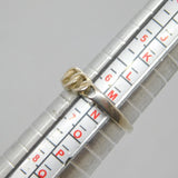Sterling Silver Graduating Curb Link Style Band Ring Vintage c1970 Size M 1/2