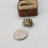 Sterling Silver Railway Train Charm Pendant Vintage c1970