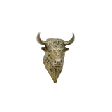 Sterling Silver Bull Or Steer Head Plaque Style Charm Pendant Vintage c1970s