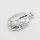 Victorian Sterling Silver Mounted Glass Hip Flask & Stirrup Cup Antique London