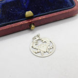 Sterling Silver Cut-Out Cancer the Crab Charm Pendant Vintage c1970