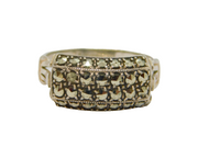 Sterling Silver Art Deco 4 Tier Marcasite Dress Ring Antique c1930 Size M