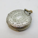 19th Century Swiss .935 Silver & Enamel Ladies Pocket Watch Antique c1880s