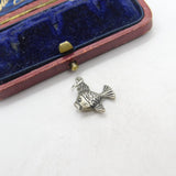 Sterling Silver  Marine Fish Charm Pendant Vintage c1970