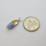 Sterling Silver Enamel Windmill Scene Clog Shoe Charm Pendant Vintage c1970s