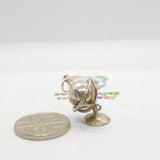 Sterling Silver Rotating Globe Atlas Charm Pendant Vintage c1960