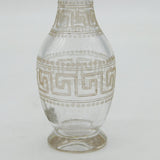 Victorian Sterling Silver Tooped Etched Glass Cayenne Pepper Pot Antique 1875