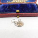 Sterling Silver Pilgrims Hat Charm Pendant Vintage c1970