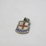 Sterling Silver Enamel London Souvenir Charm Pendant Vintage c1970