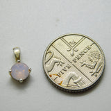 Sterling Silver and Diamond Paste Drop Charm Pendant Vintage c1970