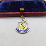 Sterling Silver and Enamel Travel Shield ' Tighnabruaich' Charm Vintage c1970